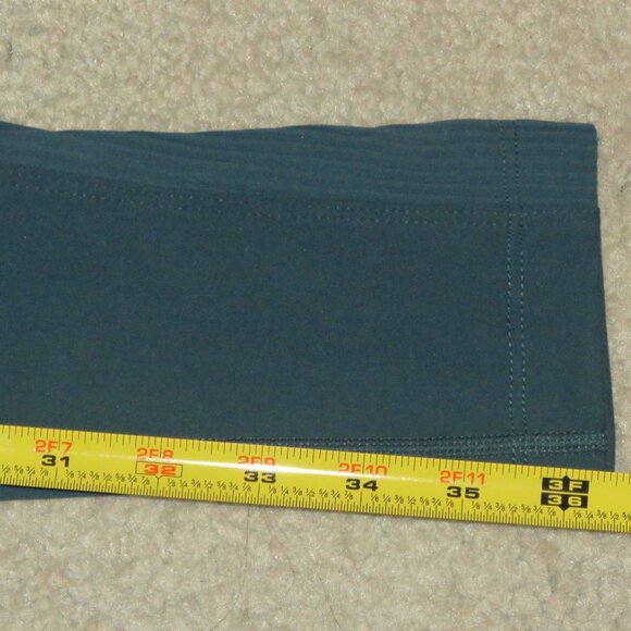 New NWT Mondetta Sz Small High Rise Ribbed Panel Teal Green Performance Leggings - Picture 12 of 16